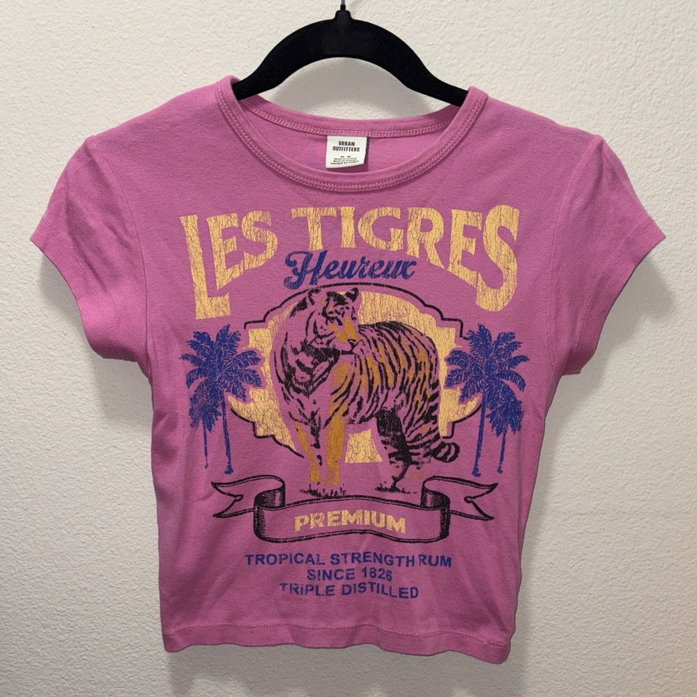 Urban Outfitters Purple Graphic Crop Top